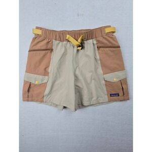 Patagonia Outdoor Everyday Shorts Womens Medium Oar Tan Khaki Cargo Pocket  NWOT